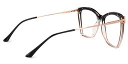 Matia Schwarz-Braun Quadratisch Brille2
