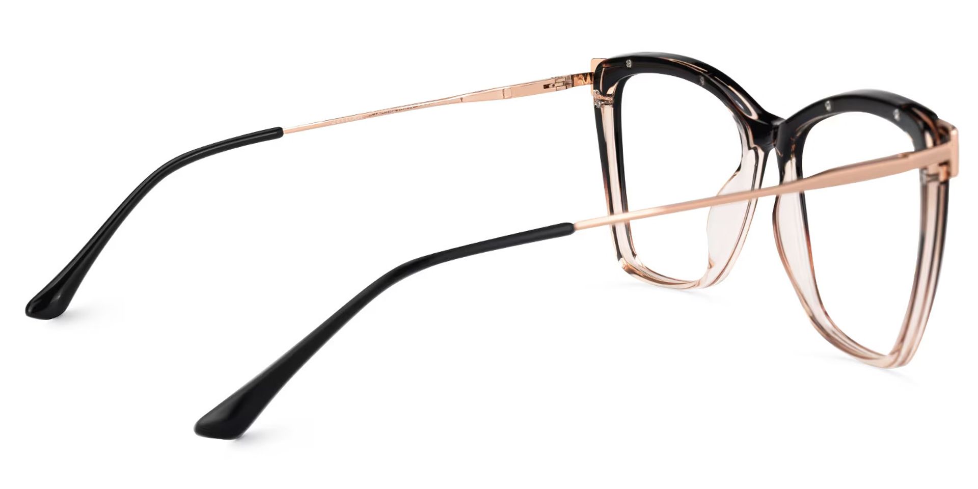 Matia Schwarz-Braun Quadratisch Brille2