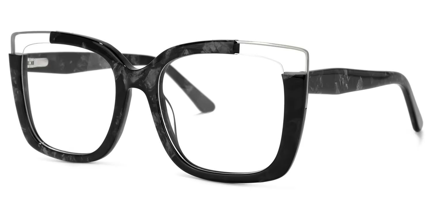 Dortch Schwarz Quadratisch Acetat Brille3