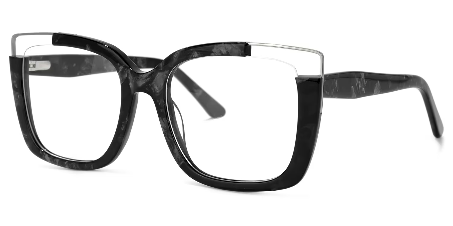 Dortch Schwarz Quadratisch Brille3