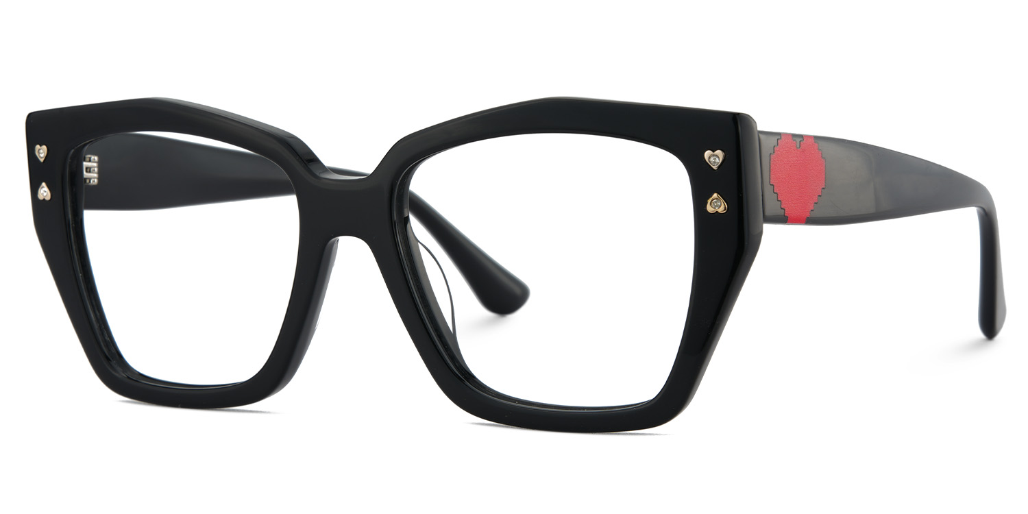Jemia Schwarz Schmetterling Brille3