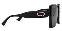 Rina Schwarz Quadratisch Sonnenbrille3