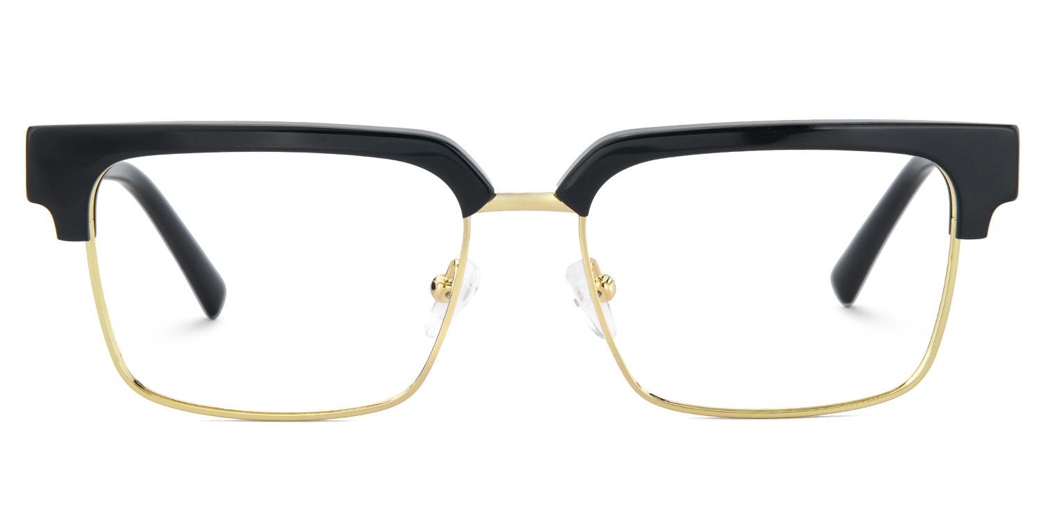 Gerena Schwarz-Gold Browline Gemischte-Materialien Brille0