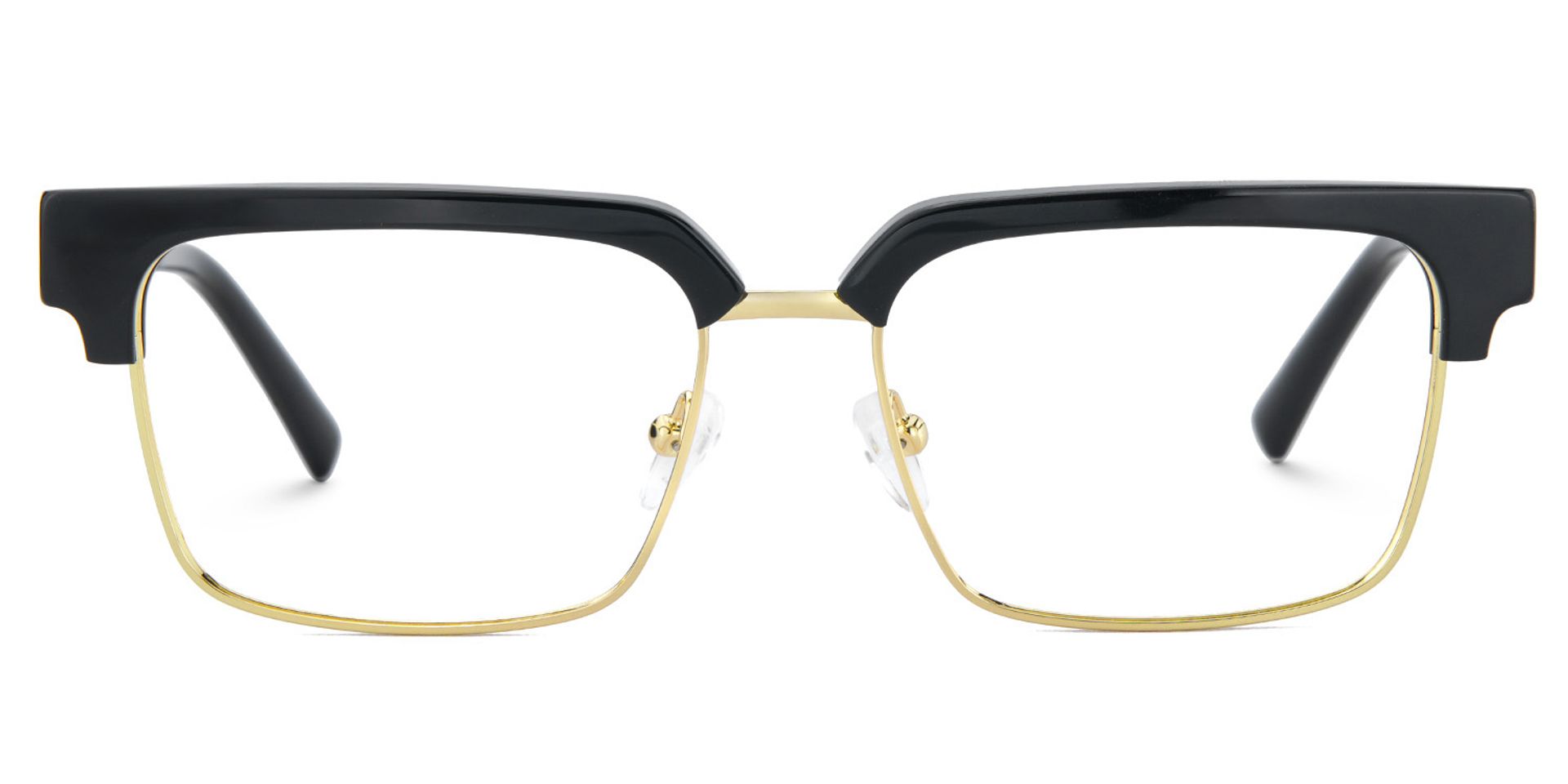 Gerena Schwarz-Gold Browline Gemischte-Materialien Brille0