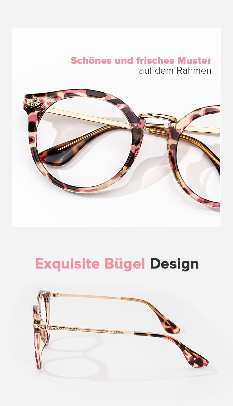 Donald Rot-Tortoise Rund Brille