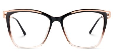 Matia Schwarz-Braun Quadratisch Brille