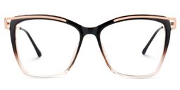 Matia Schwarz-Braun Quadratisch Brille0