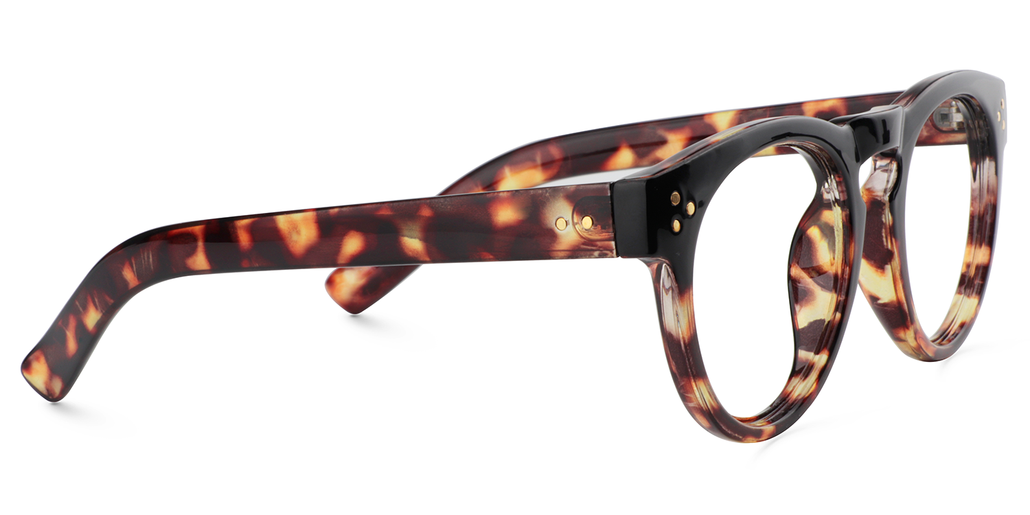 Malloy Rund Tortoise Brille4