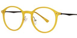 Dolores Gelb Rund Brille2