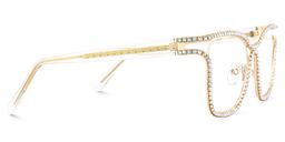 Shine Gold Quadratisch Brille3