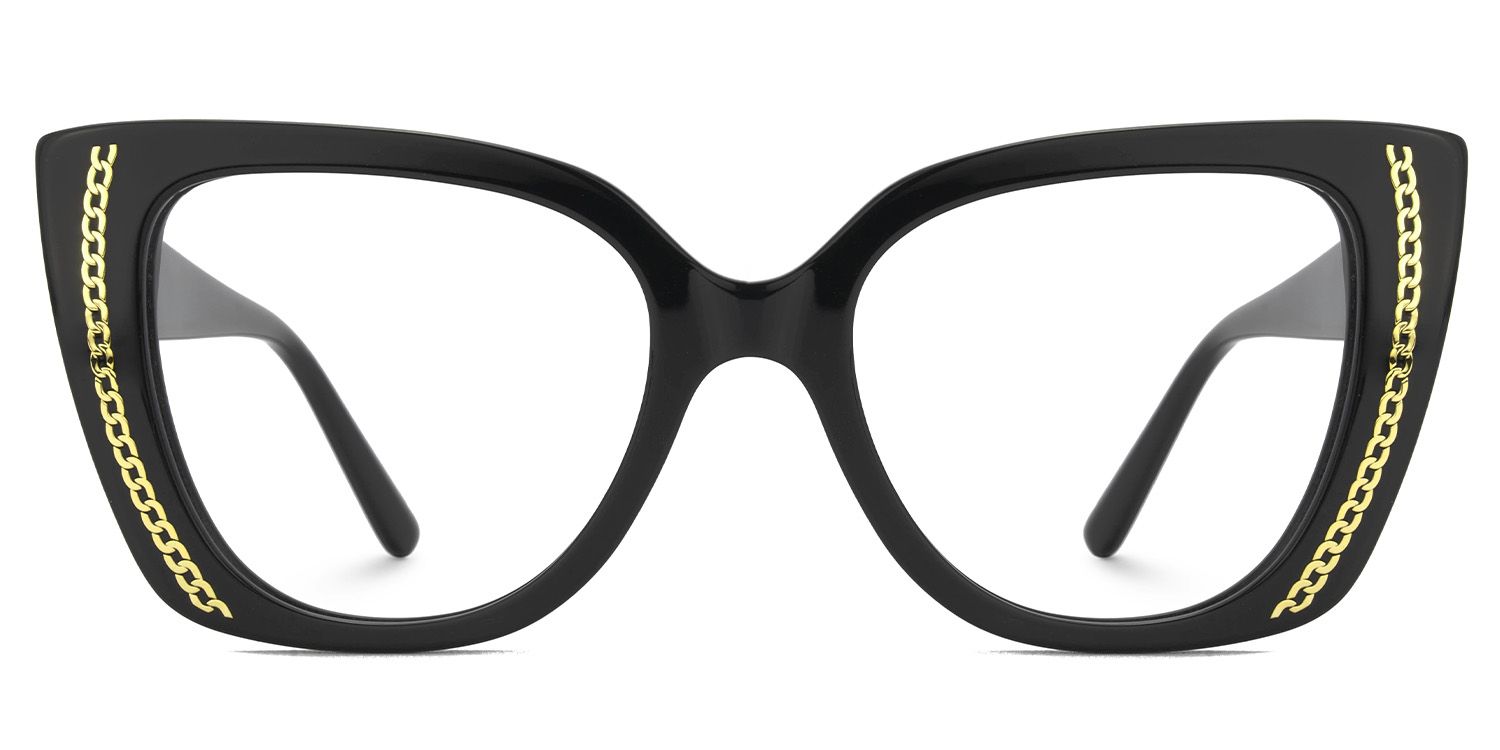 Smolin Schwarz Cateye Acetat Brille0