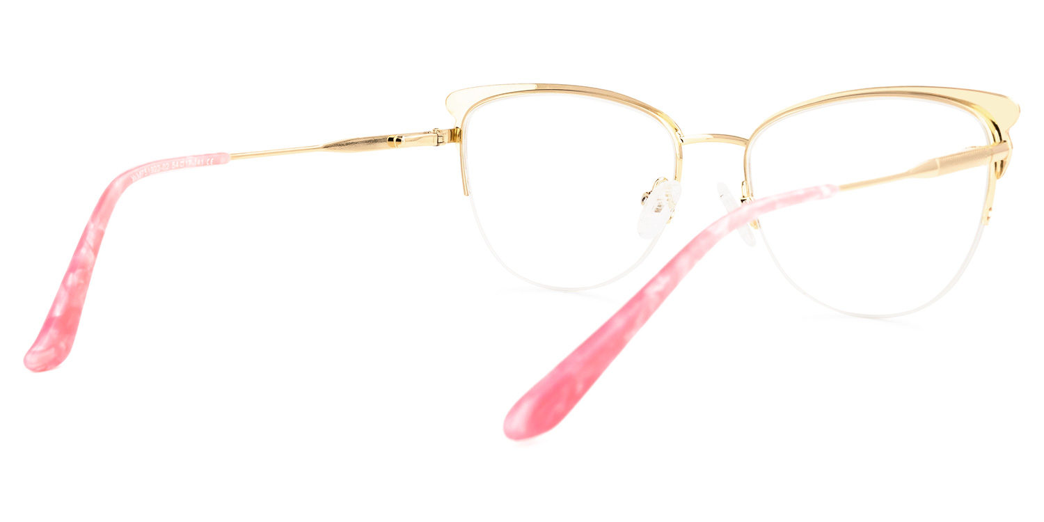 Val Rosa-Gold Cateye Brille2