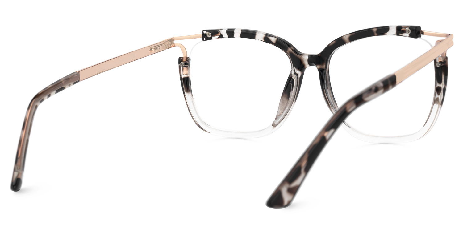 Nuriama Schwarz-Tortoise Cateye Brille3