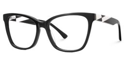 Shinana Schwarz Cateye Brille2