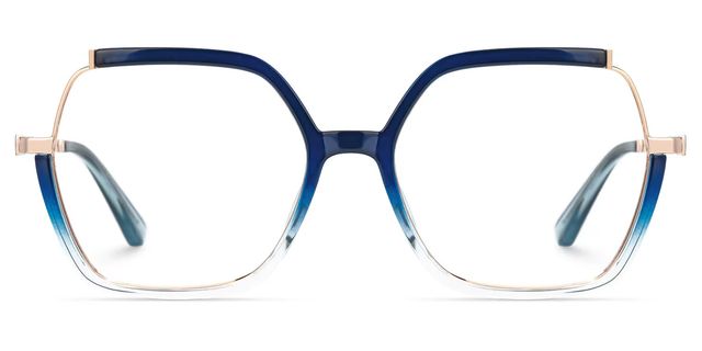 Yulisa Blau Quadratisch Brille
