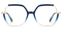 Yulisa Blau Quadratisch Brille2