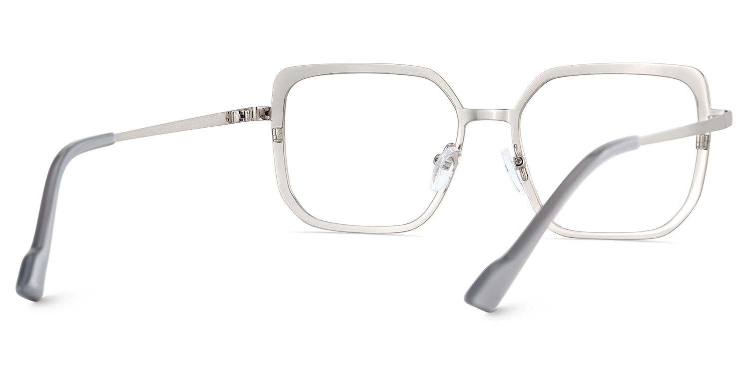 Maverick Silber Quadratisch Metall Brille6