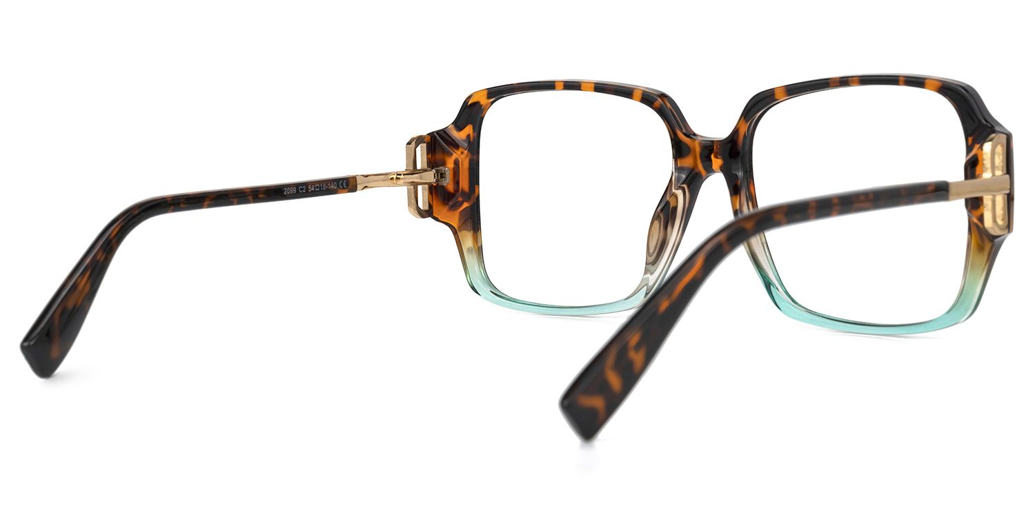 Larvall Braun-Tortoise Quadratisch Brille2