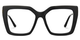 Flora Schwarz Quadratisch Brille1