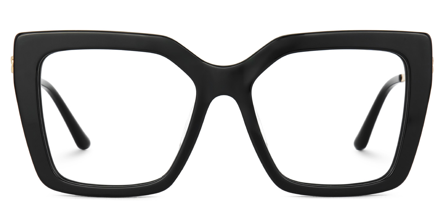 Flora Schwarz Quadratisch Brille