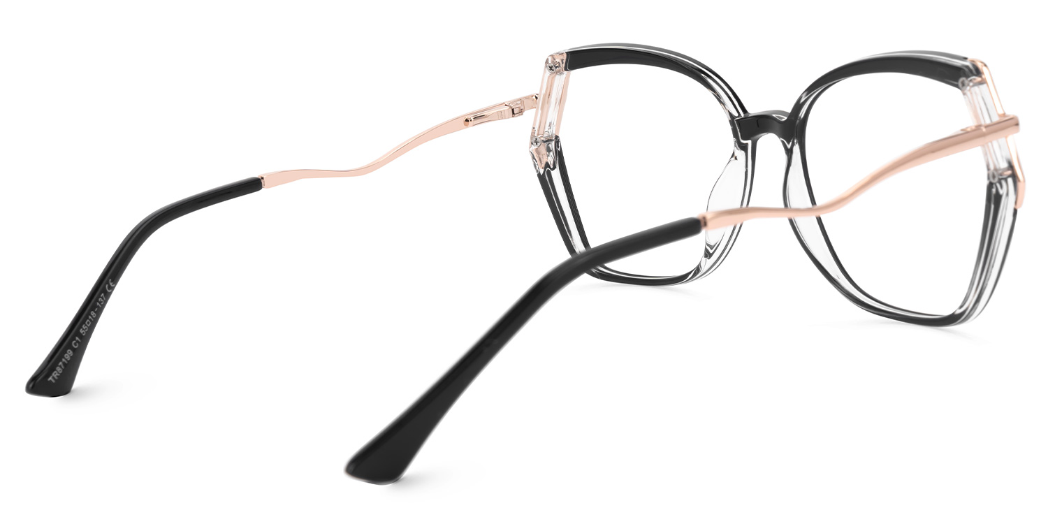 Georgine Schwarz Geometrisch Brille2