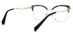 Jana Blau-Gold Cateye Brille2