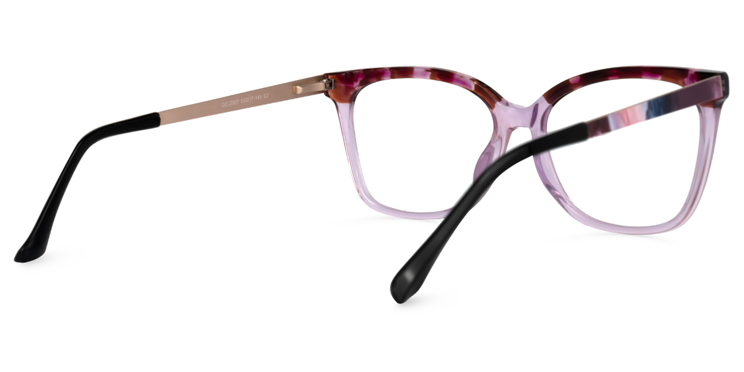 Olga Blumendruck-Lila Cateye Brille2