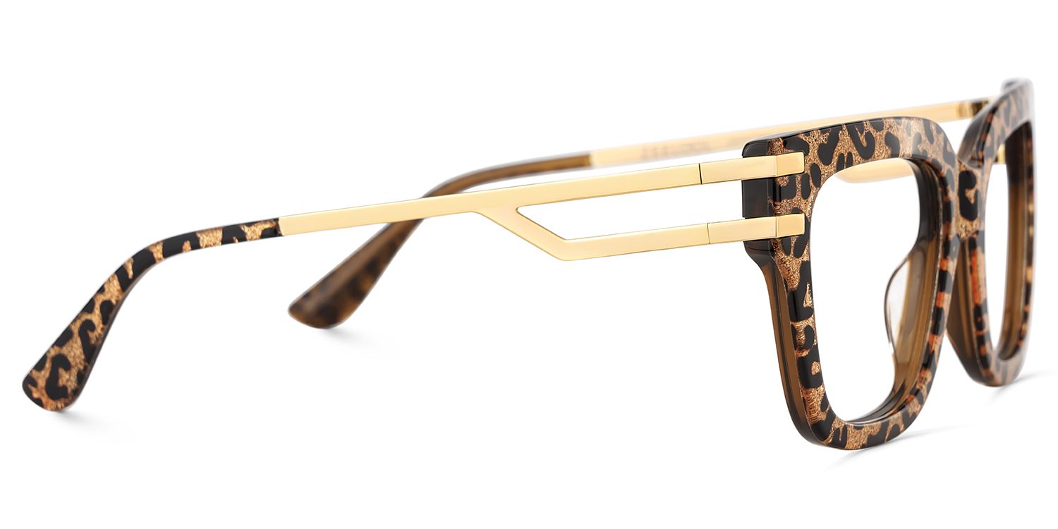 Lidia Braun-Leo Quadratisch Gemischte-Materialien Brille7