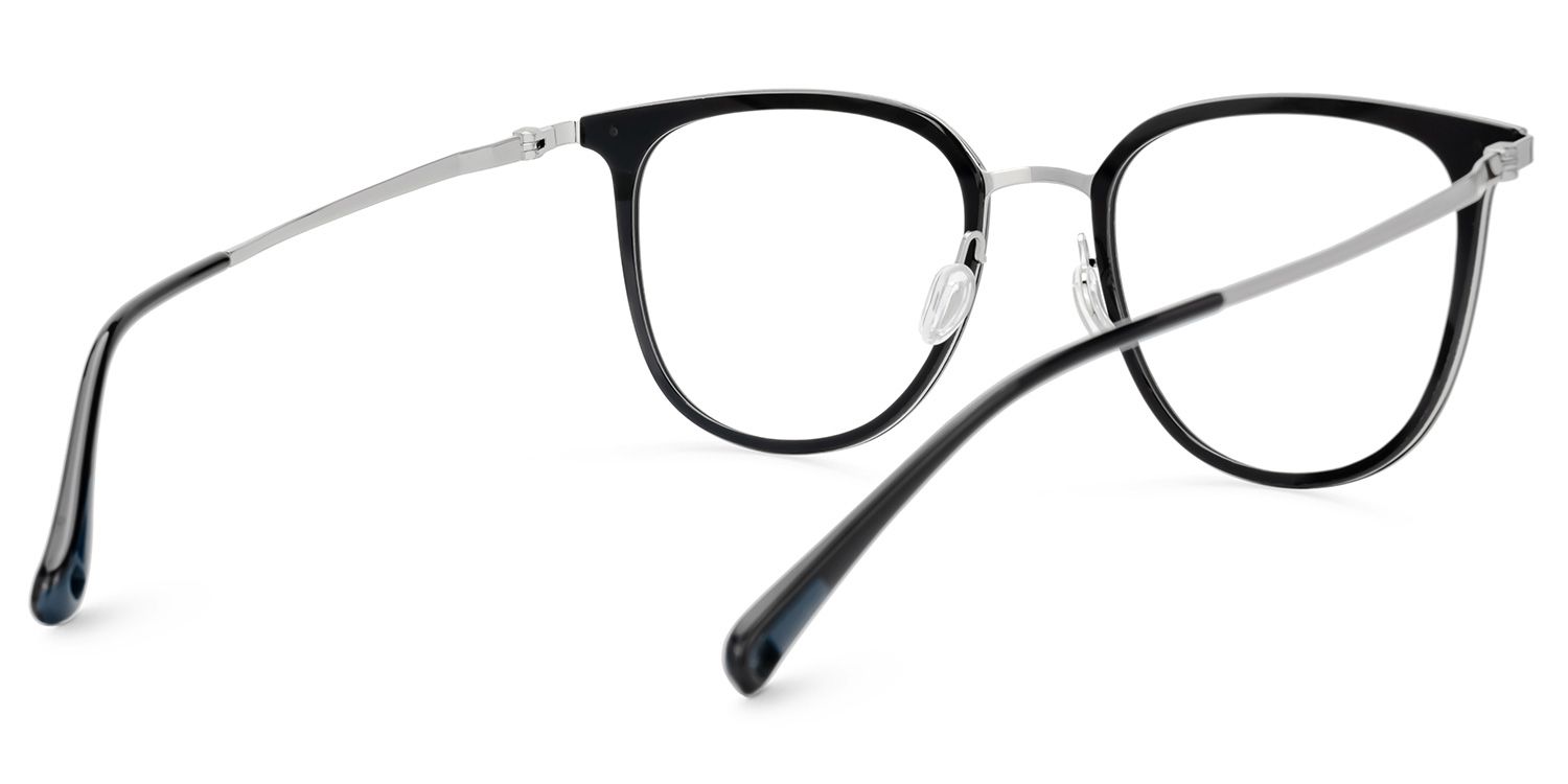 Bonny Schwarz Rund Brille3