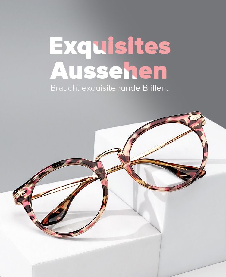 Donald Rot-Tortoise Rund Brille