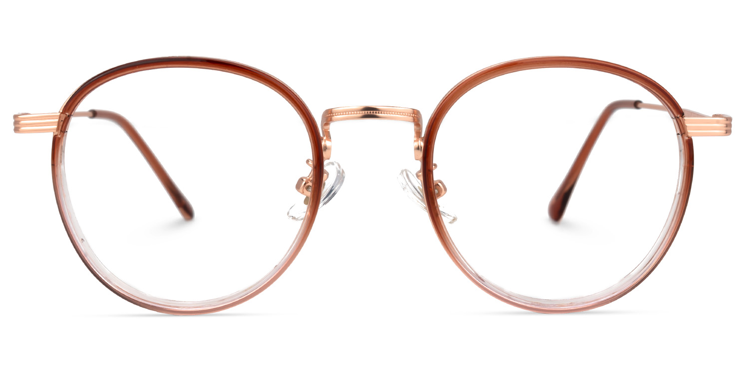 Nalany Braun Rund Brille0