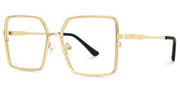 Thalia Gold Quadratisch Brille1