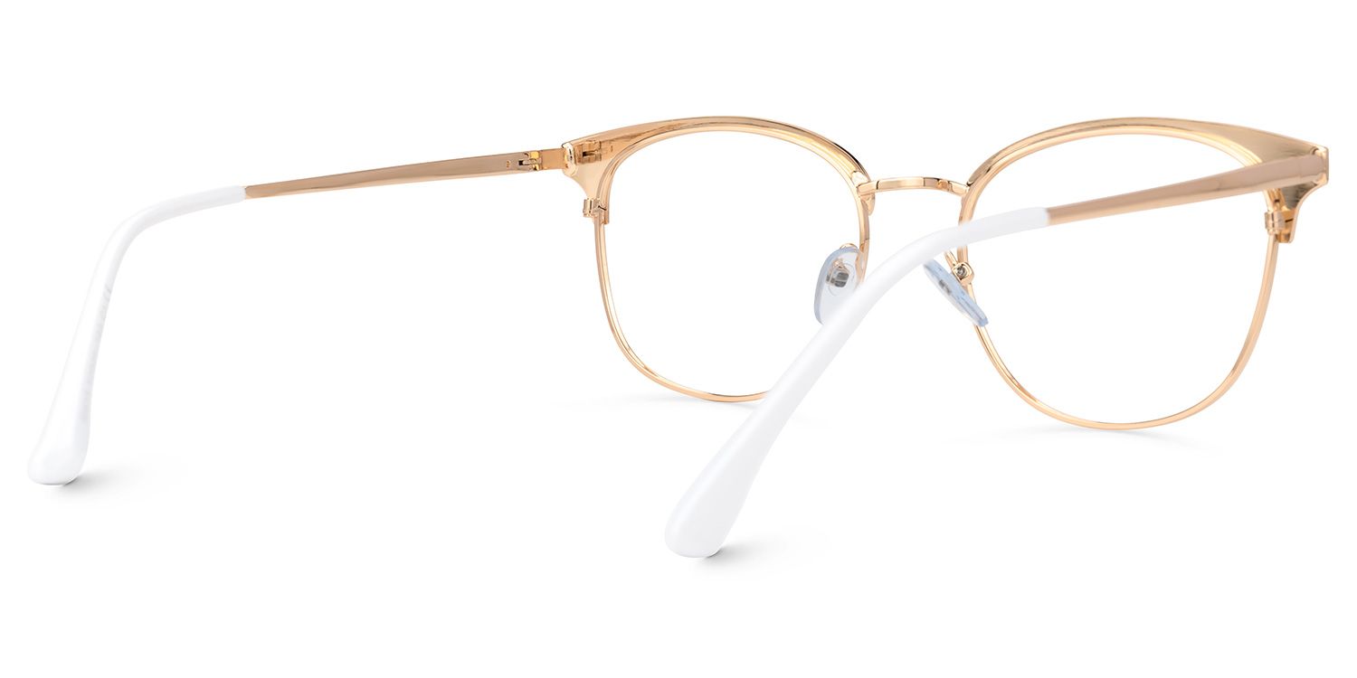 Quentin Weiß-Gold Browline Brille2