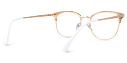 Quentin Weiß-Gold Rund Brille2