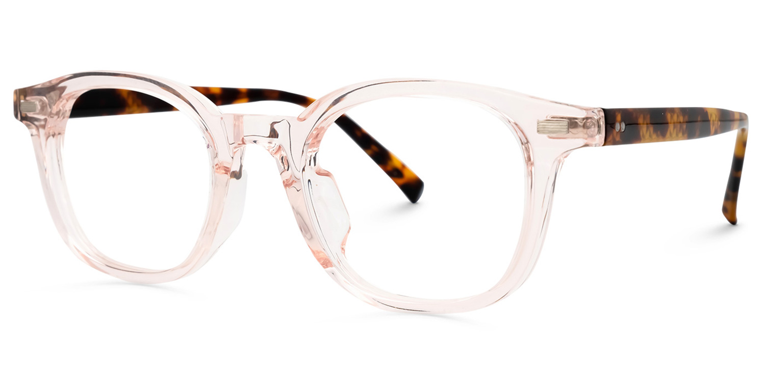 Elizabeth Hellrosa Kristall Quadratisch Brille1