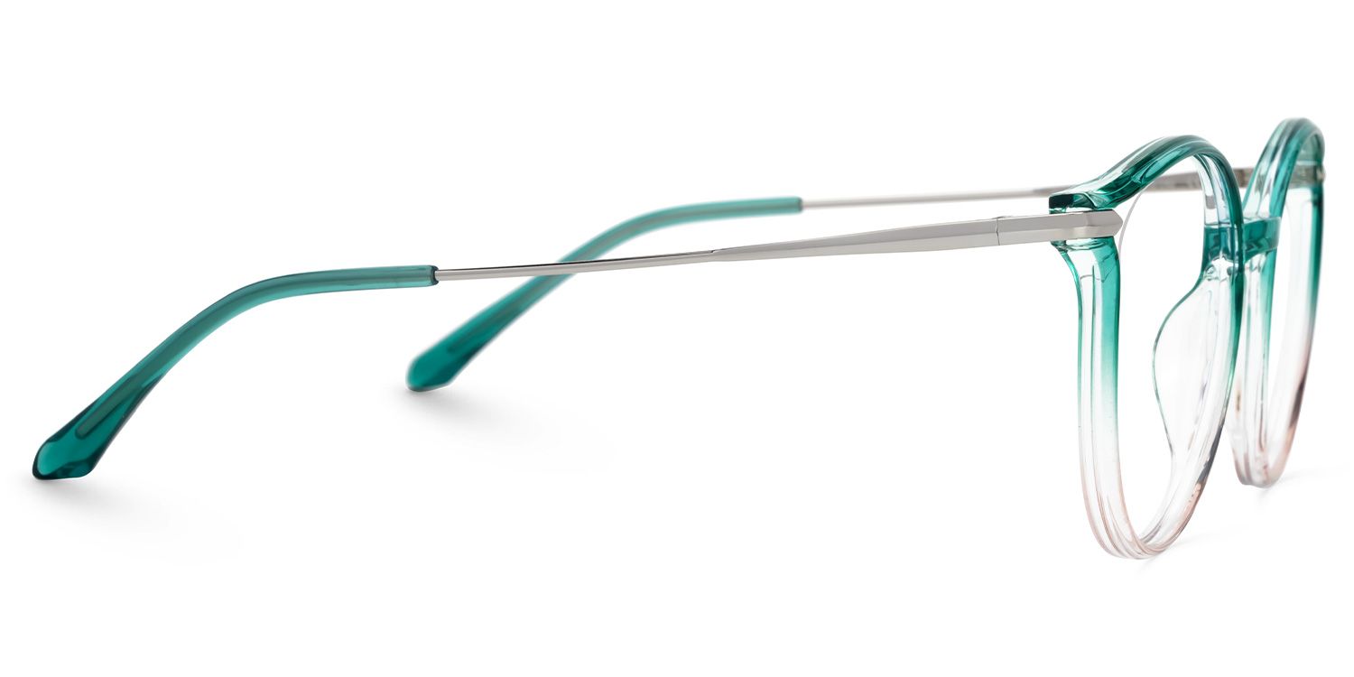 Yadejah Grün-Rosa Klar Cateye Brille3