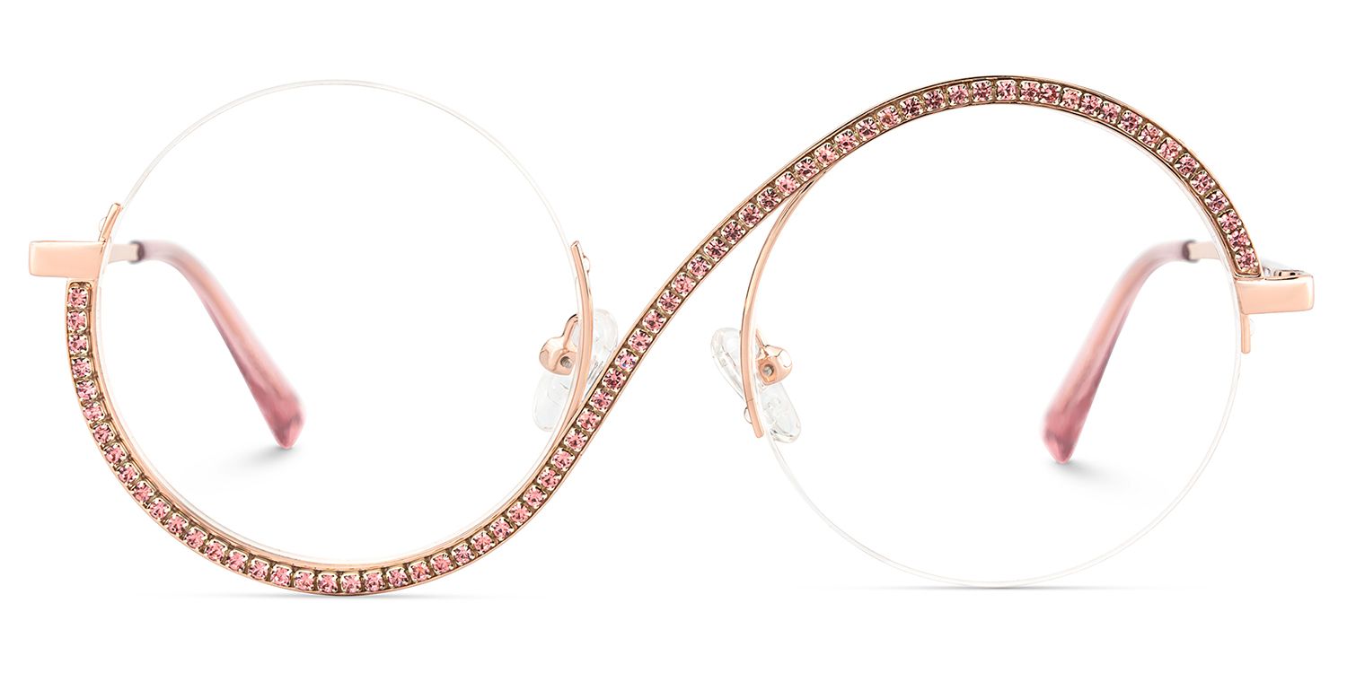Alina Rosa Rund Metall Brille1