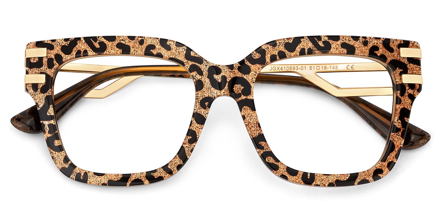 Lidia Braun-Leo Quadratisch Gemischte-Materialien Brille5