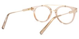 Rebekah Beige-Gold Pilot Brille4