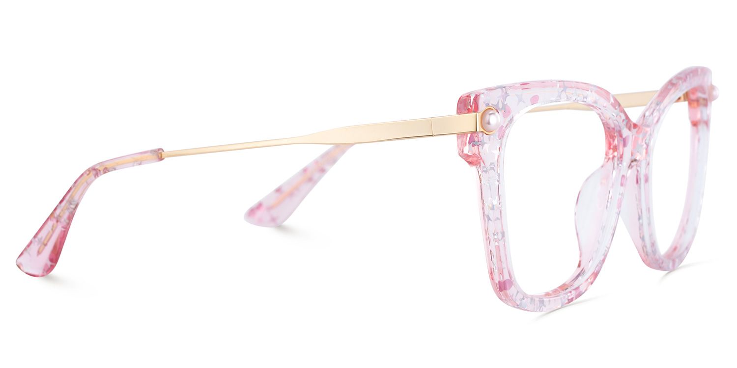 Vernella Rosa Quadratisch gemischte-materialien Brille3