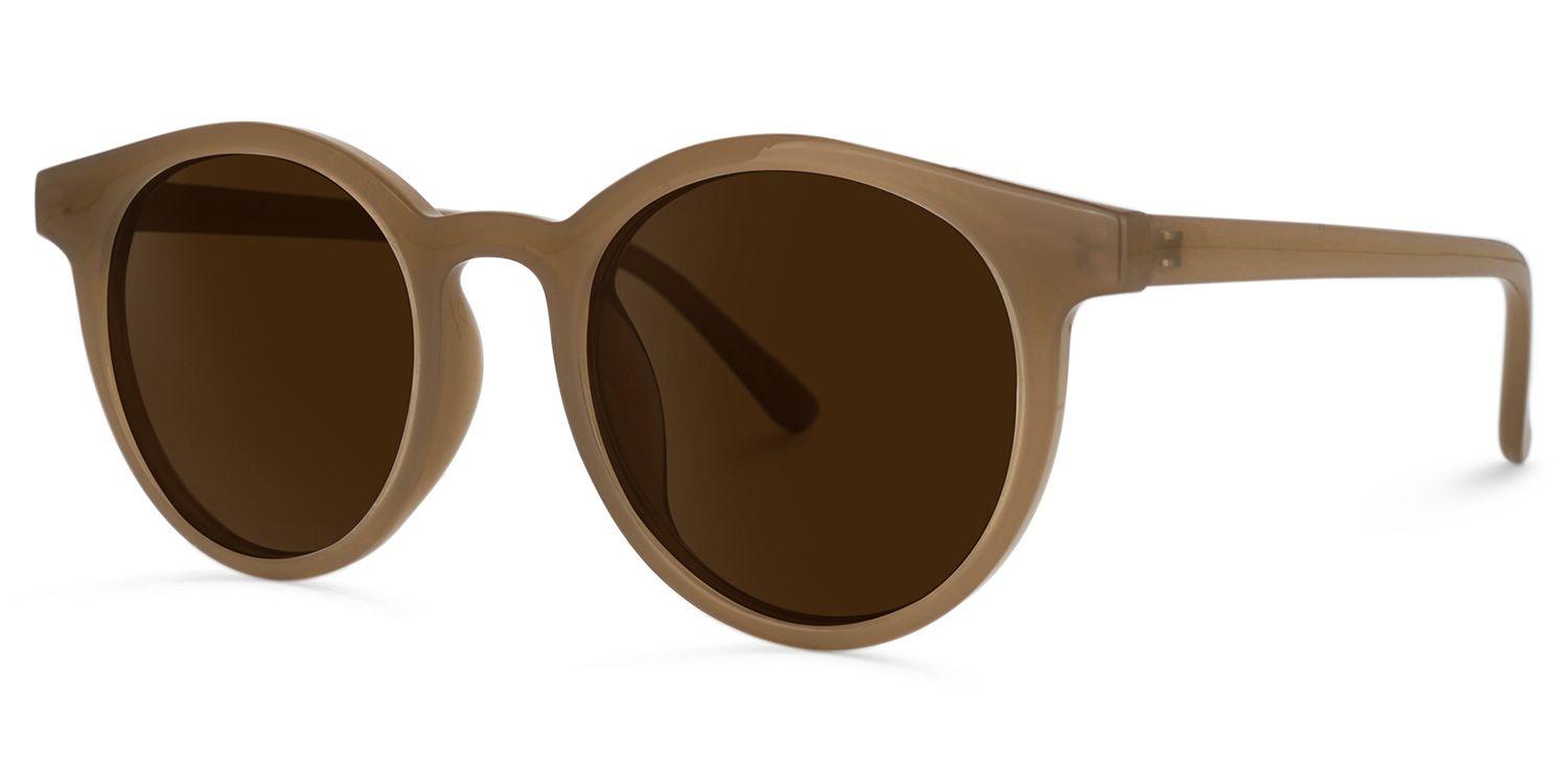 Gaige Braun Rund Sonnenbrille1