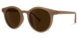 Gaige Braun Rund Sonnenbrille1
