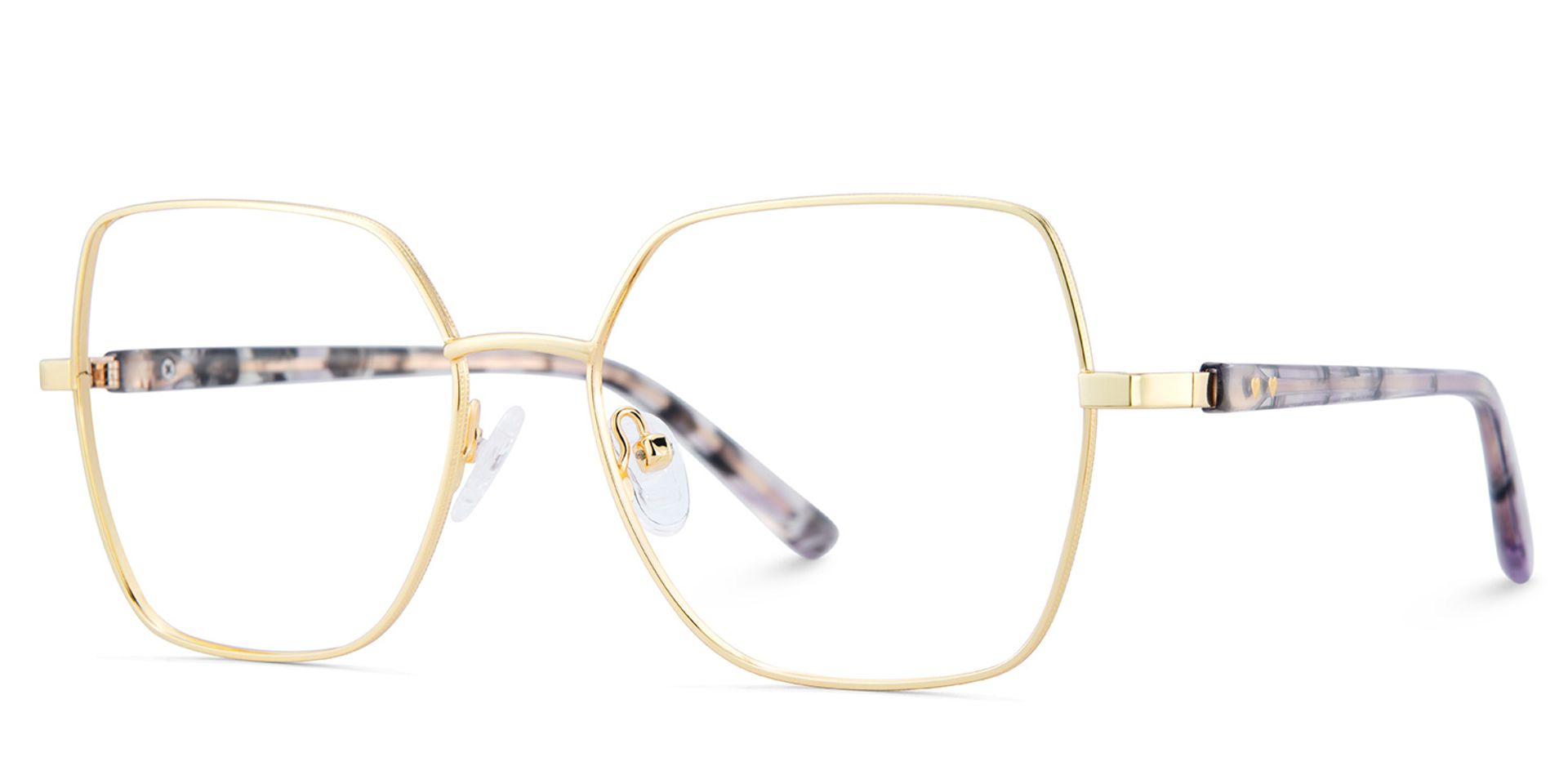 Billie Gold Geometrisch Gemischte-Materialien Brille4