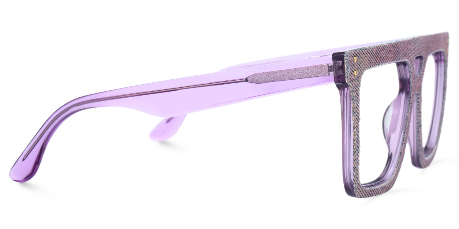 Rubin Lila Quadratisch Acetat Brille2