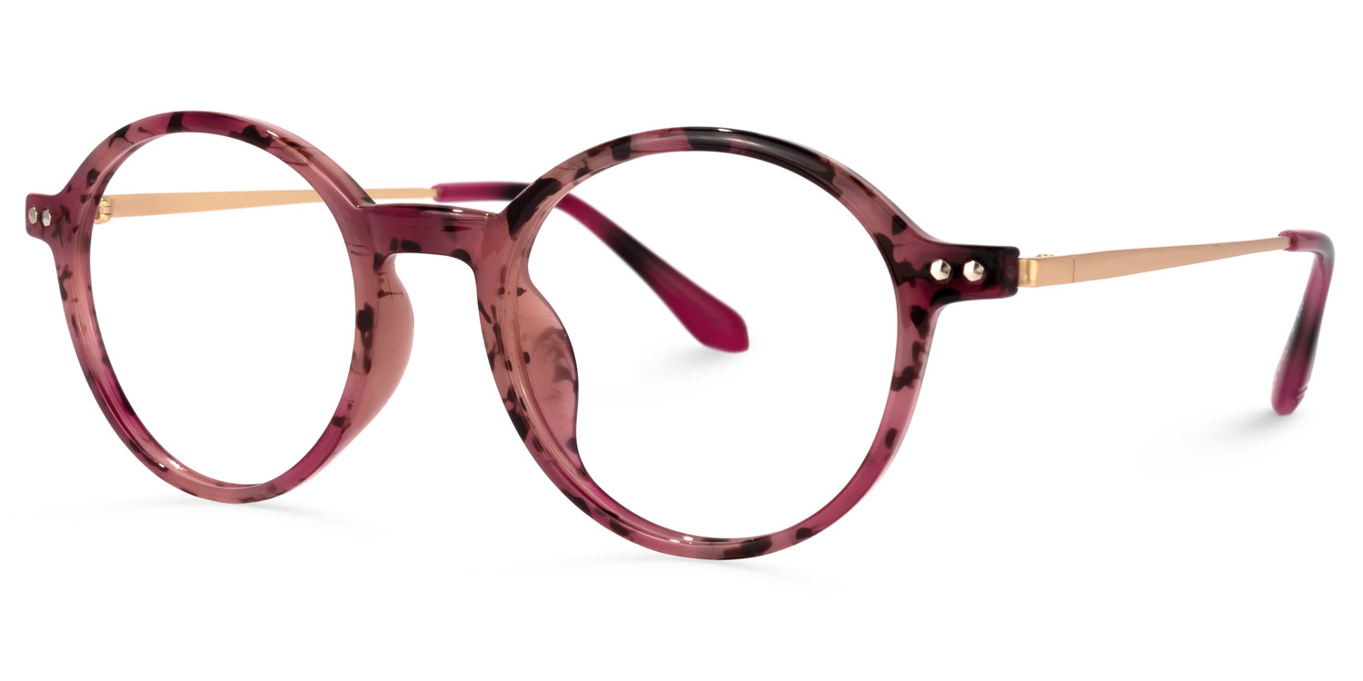 Tabitha Rot-Tortoise Rund Brille1