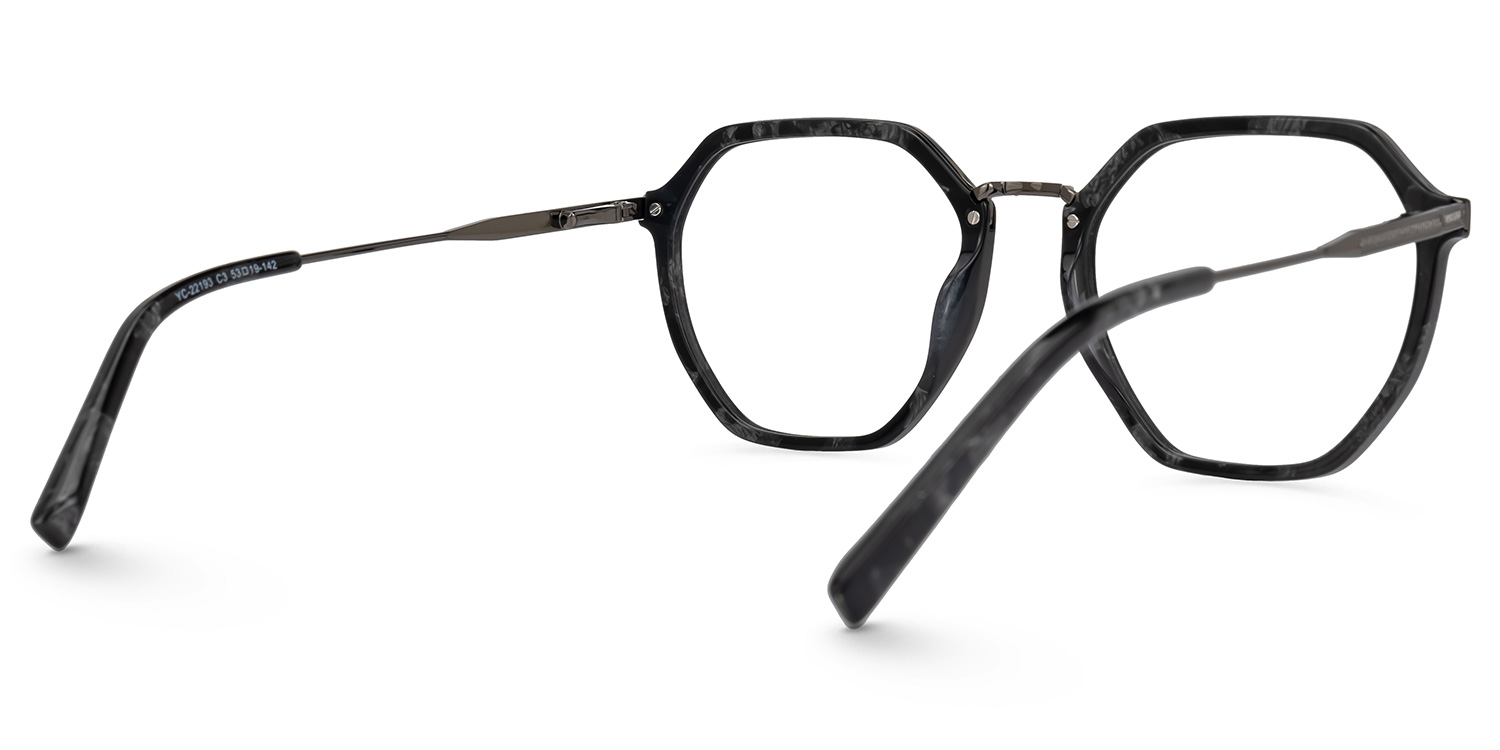Chaima Schwarz Geometrisch Brille2
