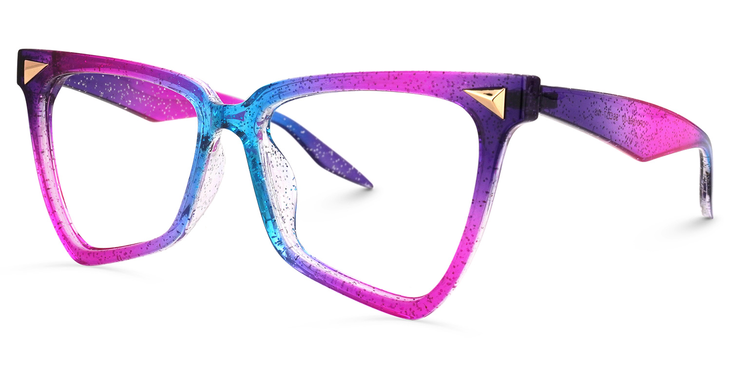 Cicely Lila-Bunt Geometrisch Brille3