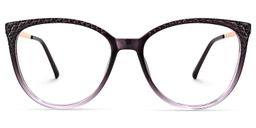 Dagmar Dunkellila Cateye Brille1