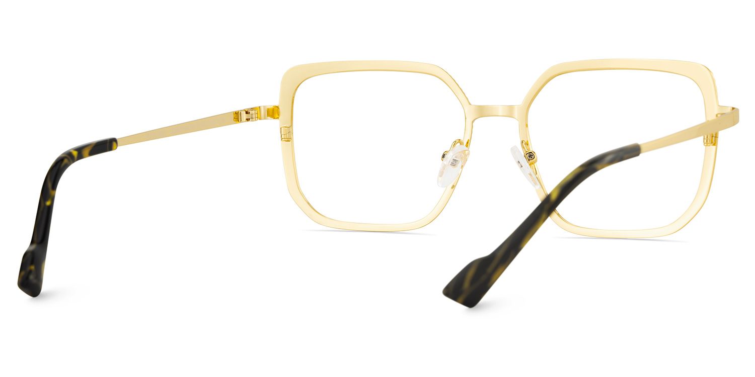 Maverick Gold Quadratisch Metall Brille6