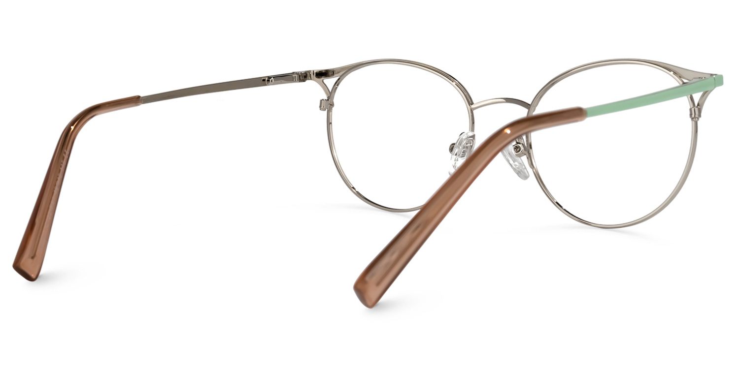 Luther Grün-Silber Rund Brille2